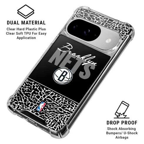 NBA Brooklyn Nets Elephant Print Google Pixel 10 Clear Case